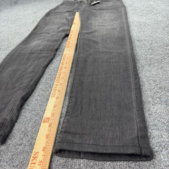 NWT Eddie Bauer Boyfriend Flannel Lined Midrise Straight Jeans Charcoal Size 2 - Picture 11 of 12
